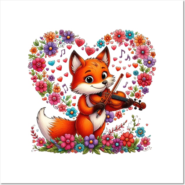 Renard violoniste Wall Art by YuYu